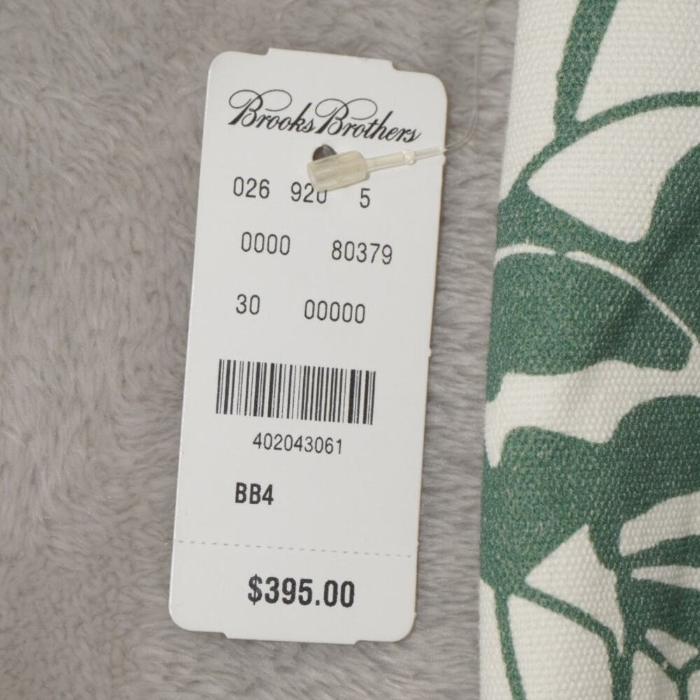 Brooks Brothers Tropical Print Mini Skirt Green White Summer Size 10 - Picture 5 of 8